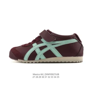 ASICS Onitsuka Tiger Mexico 66 Classic Leather Retro Sneakers for Kids