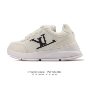 Louis Vuitton Classic White Leather Sneakers for Men and Women