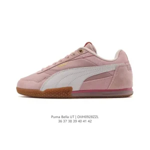 PUMA Bella Ut Leather Low-Top Lifestyle Shoes with Softfoam+ Insole