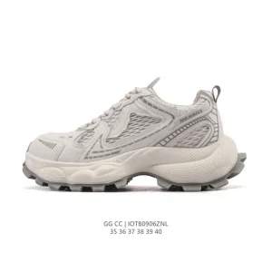 Luxury Chunky Platform Sneakers for Women with Soft Leather