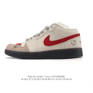 Jordan AJ1 Low Retro Basketball Shoes with Air Cushion