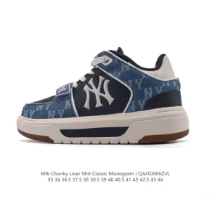 MLB Chunky Liner Mid Retro Streetwear Sneakers for Men and Women