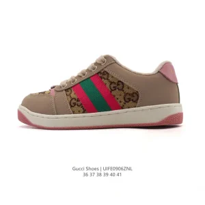 Gucci Rhyton Leather Platform Sneaker in White