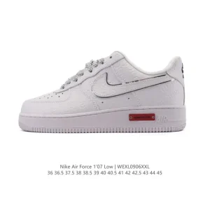 Nike Air Force 1 07 Low White Leather Sneakers for Men and Women