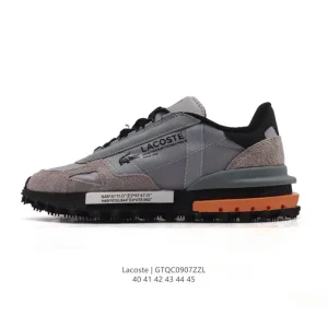 Lacoste Men's Thick Sole Chunky Sneakers with Breathable Mesh and Leather Insoles