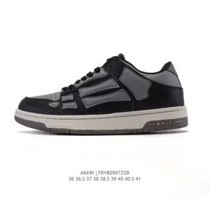 Amiri Skel Low Bone Sneakers for Women - Breathable Leather Shoes