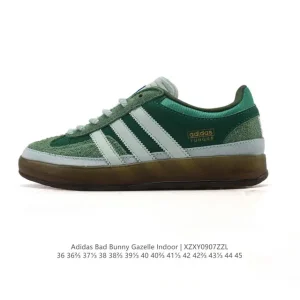 Adidas Bad Bunny Gazelle Indoor White Leather Sneakers