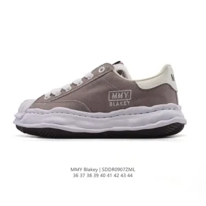 Mmy Maison Mihara Yasuhiro Blakey Canvas Low Sneakers with Dissolved Sole