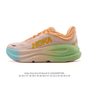 HOKA Bondi 9 Men's and Women's Running Shoes Lightweight Cushioning Durable Low Cut