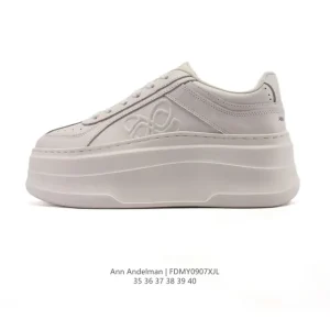 Ann Andelman Arcarde Blanc White Sneakers with 6cm Lift