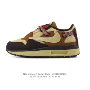 Travis Scott x Off-White Air Max 1 Cactus Jack Coffee Yellow Sneaker