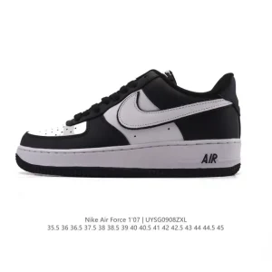 Nike Air Force 1 '07 Low White Leather Sneakers with Air Cushion