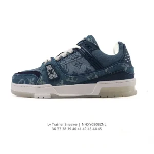 Louis Vuitton Trainer Sneaker Low Canvas Thick Sole Fashion Shoes