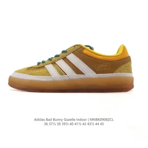 Adidas Bad Bunny Gazelle Indoor White Leather Sneakers
