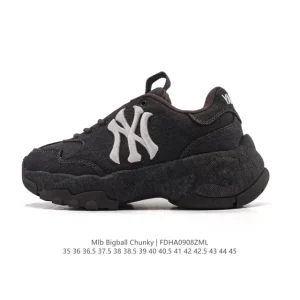 MLB Bigball Chunky New York Yankees 6cm Platform Sneakers for Men and Women