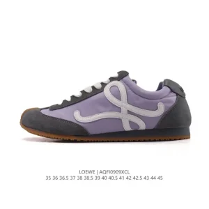 Loewe Ballet Runner 2.0 Leather Fabric Low-Top Sneakers for Men and Women