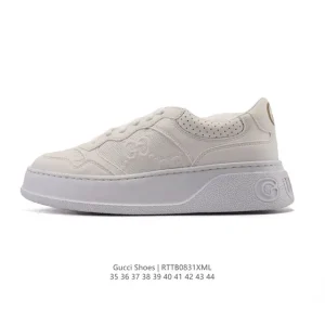 Gucci Rhyton Platform Leather Sneakers 2025 New Color White