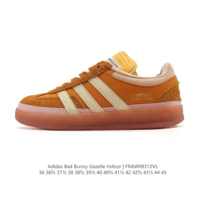 Adidas Bad Bunny Gazelle Indoor Deconstructed White Leather Sneakers