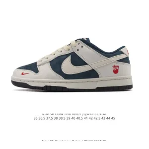 Nike SB Dunk Low Pro Shoes Vintage Leather Skateboarding Sneakers for Men and Women