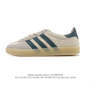 Adidas Originals Gazelle Indoor Retro Classic Trainers with Gum Sole