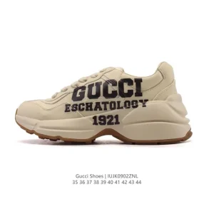 Gucci Classic Chunky Sole Leather Sneakers for Men and Women
