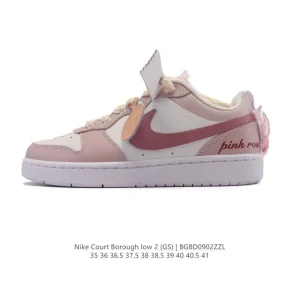 Nike Court Borough Low 2 Gs Low Top Casual Sneakers for Women
