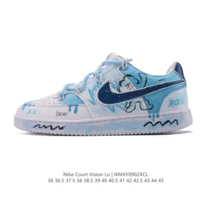 Nike Court Vision Low Vintage Leather Basketball Sneakers