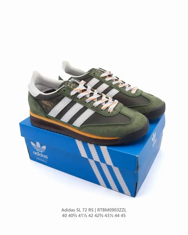 Adidas SL 72 Shoes Classic Retro Vintage Thin Sole Sneakers - Image 4