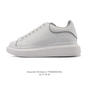 Alexander McQueen Flash Runner Smooth Leather Women's Thick Sole Sneakers
