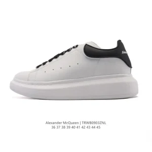 Alexander McQueen Flash Runner Smooth Leather Thick Sole Glow Sneakers