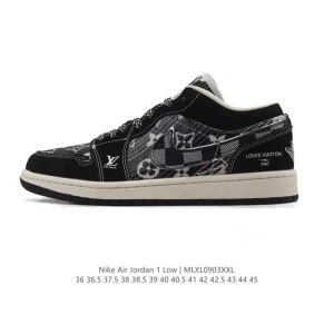 Air Jordan 1 Low Retro Classic Leather Basketball Shoes