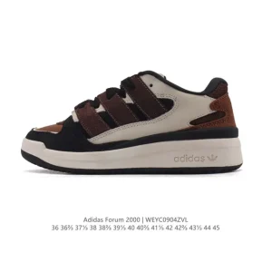 Adidas Originals Forum 2000 Retro Low Top Sneakers Unisex Comfortable Durable Shoes
