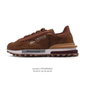 Lacoste Men's Thick Sole Chunky Dad Sneakers with Breathable Mesh Upper