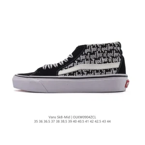 Vans Sk8-Mid Canvas Mid-Top Skateboarding Shoes for Men and Women