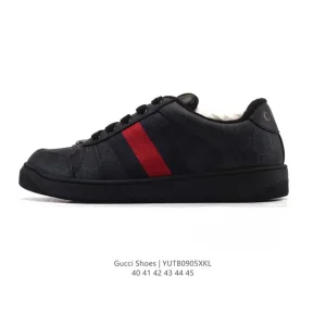 Gucci Screener Vintage Distressed Leather Sneakers for Men