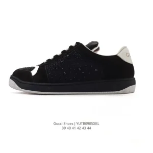 Gucci Screener Vintage Leather Men's Sneakers with Thick Sole