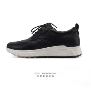 ECCO Men's Leather Lifestyle Shoes Breathable Lightweight Casual Sneakers