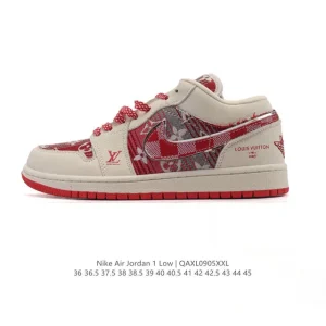 Jordan AJ1 Low Retro Classic Leather Basketball Shoes with Air Cushion
