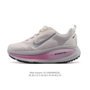 Nike Vomero 18 Running Shoes with Max Cushioning and Thick Sole Design