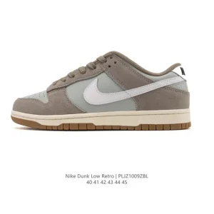 Nike Dunk Low Retro Vintage Basketball Skateboarding Shoes Leather Gum Sole
