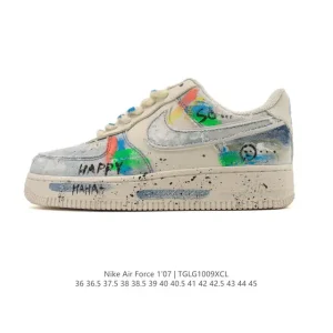Nike Air Force 1 Low 07 White Leather Sneakers with Air Cushion