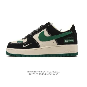 Nike Air Force 1 Low 07 White Leather Sneakers with Air Cushion Sole