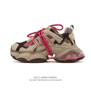 Golden Goose Dad-Star Luxury Leather and Mesh Sneakers with 5cm Height Increase