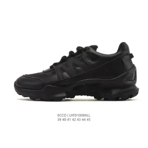ECCO Men's Lightweight Outdoor Casual Leather Shoes Breathable Comfortable