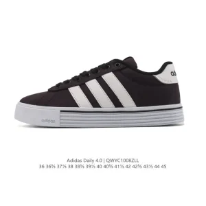 Adidas Daily 4.0 Retro Leather Sneakers for Men and Women