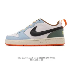 Nike Court Borough Low 2 GS Little Air Force Low Top Casual Sneakers for Women