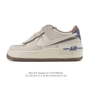 Nike Air Force 1 Shadow Low Macaron White Thick Sole Deconstruction Sneakers
