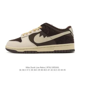 Nike SB Dunk Low Pro Vintage Leather Skateboarding Shoes for Men and Women