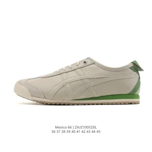 ASICS Onitsuka Tiger Mexico 66 Classic Retro Leather Sneakers for Men and Women