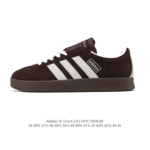 Adidas VL Court 2.0 Shoes T-Shape Toe Sneakers for Men and Women